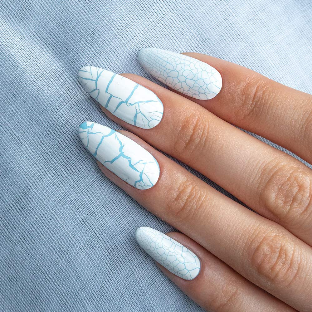 MollyNails Crackle Gel weißer Hybrid-Nagellack Nr.157 Cracking-Effekt 8g