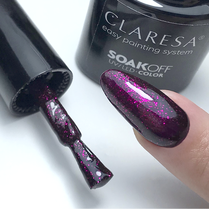 Claresa Hybrid Nagellack PINK 554 Lack mit rosa Partikeln