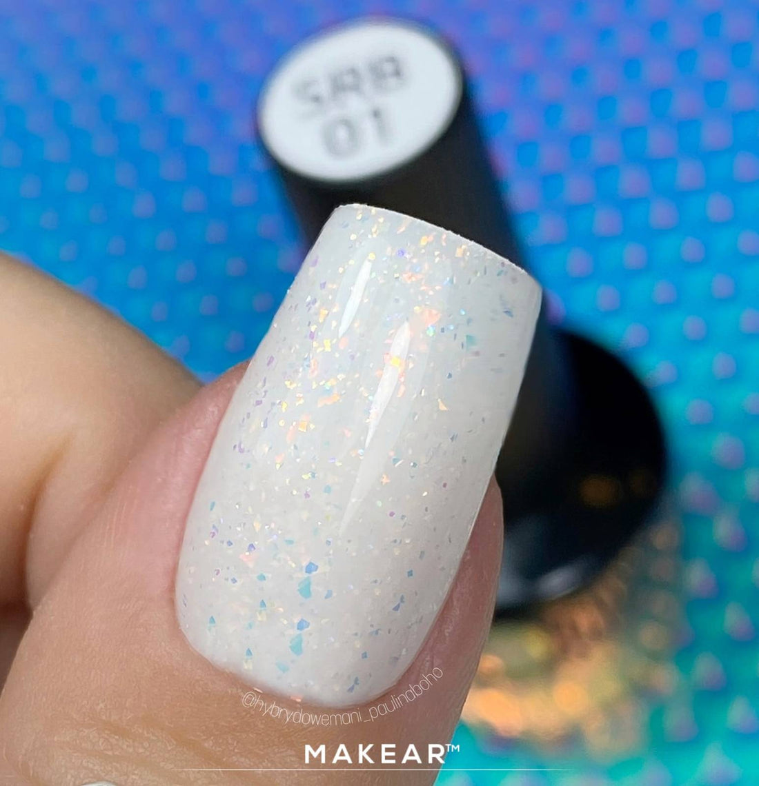 Makear Sparkling Rubber Base SRB01 Lyra-Gummibasis für Nägel 8 ml