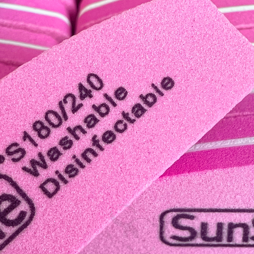 20 Stück MINI Nagelfeile zum Mattieren Sunshine Polierer Boot 180/240