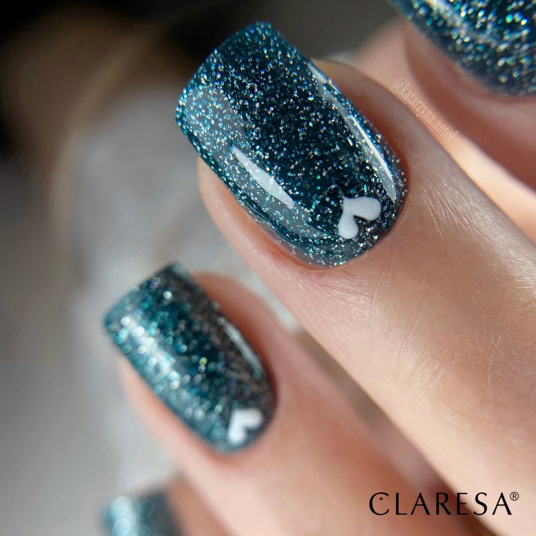 Claresa MAKE A WISH 8 glitzernder marineblauer Hybrid-Nagellack
