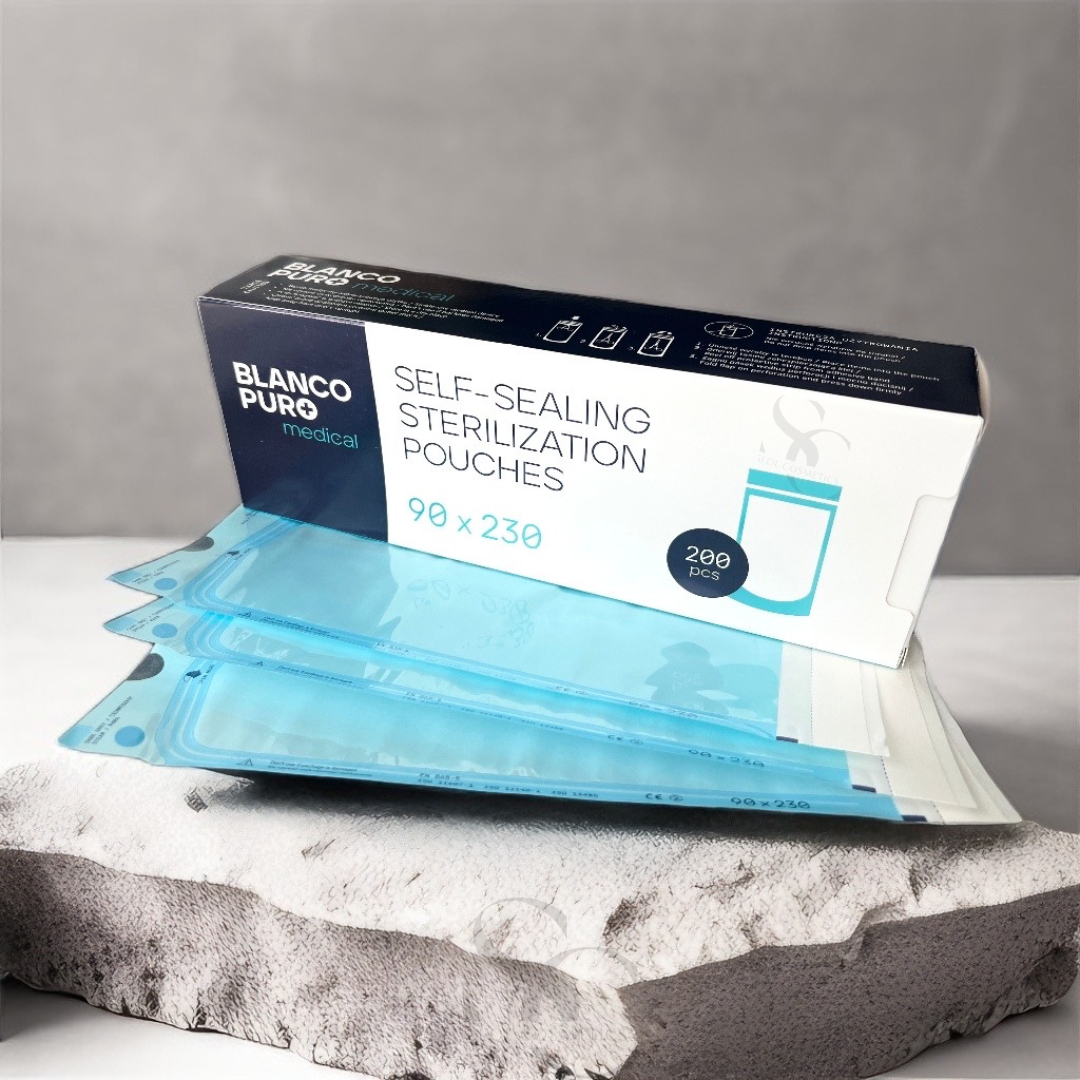 Autoklav-Sterilisationsbeutel 90x230mm 200er-Pack selbstklebend Blanco Puro