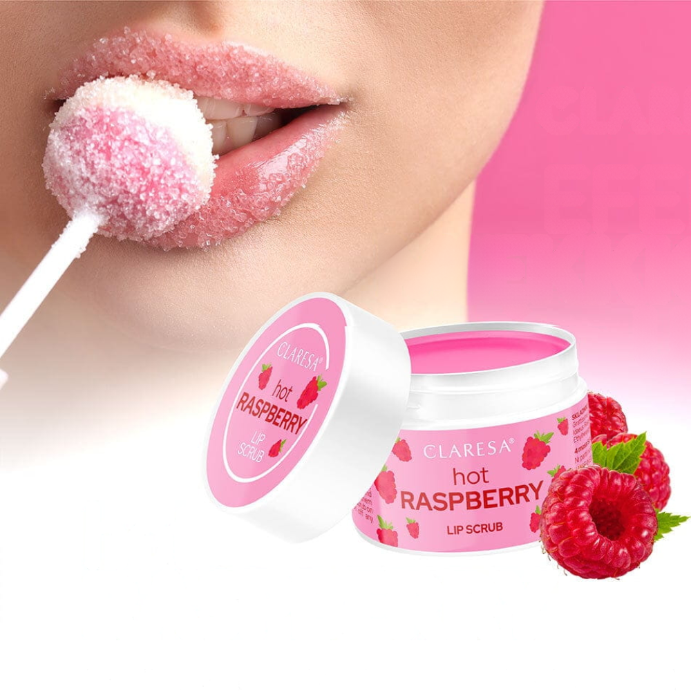 Claresa Sugar Lip Peeling saucy lips HOT RASPBERRY 15g Lippenzucker Himbeere