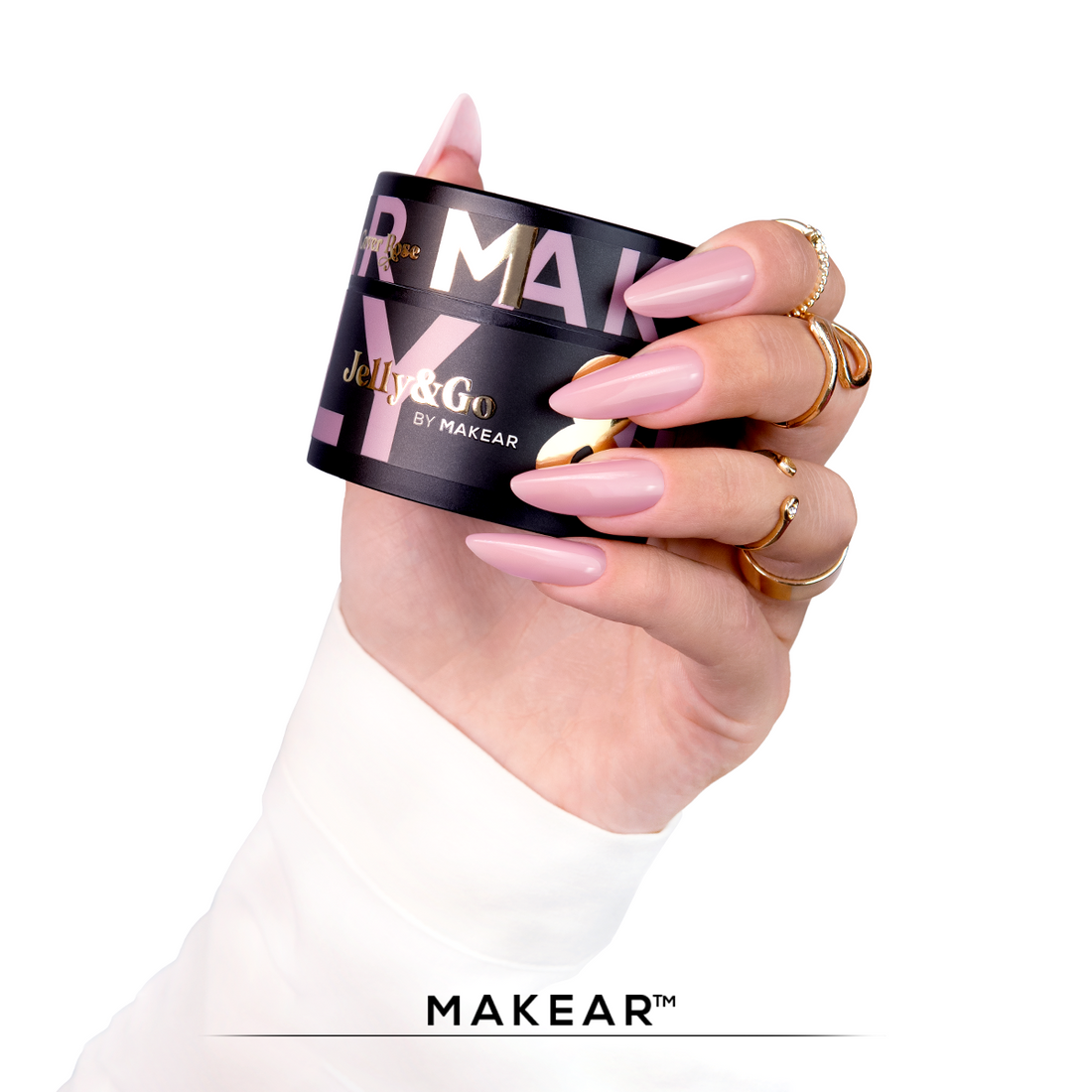 Makear JG05 Jelly&Go Nagelaufbaugel, Jelly Cover Rose, 50 ml