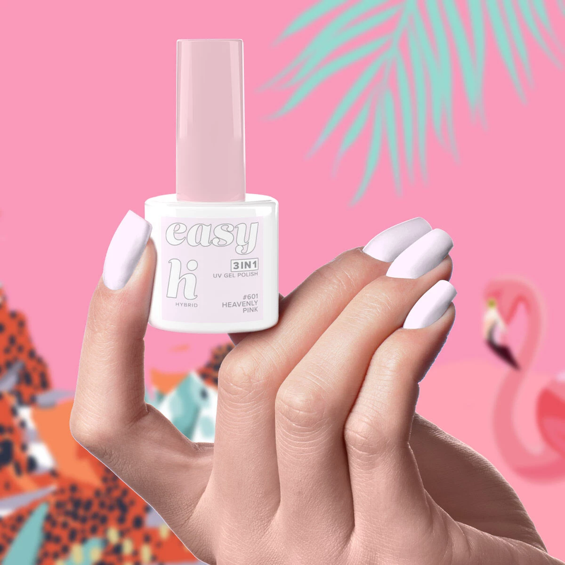 HI HYBRID EASY 3in1 #601 Heavenly Pink Hybrid-Nagellack, 5 ml