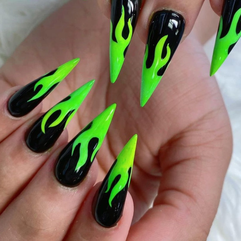 Neon Nagelpigment Neongrün 02 für Smoky Nails Raucheffekt