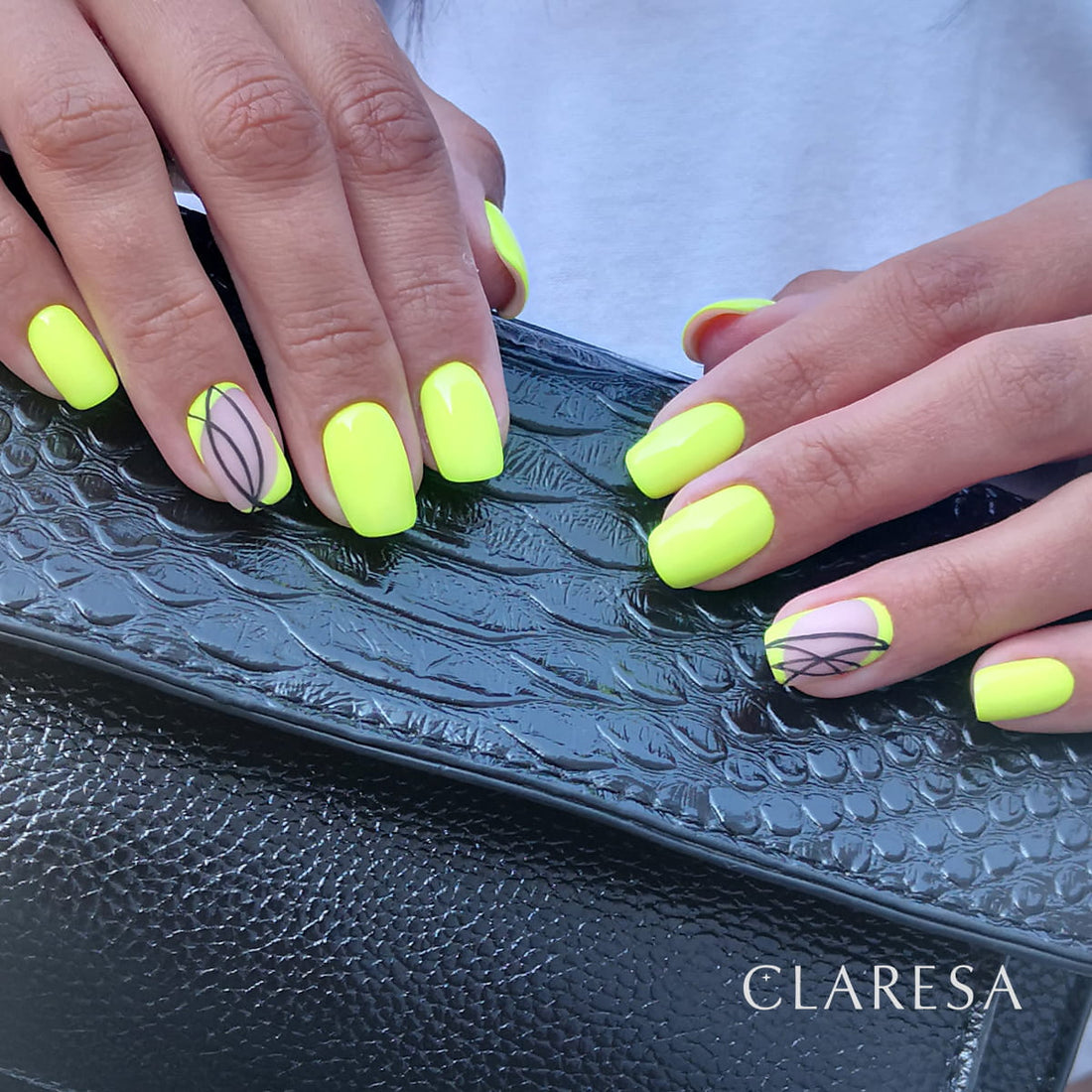 Claresa Hybrid Nagellack FLUO 1 Neongelb