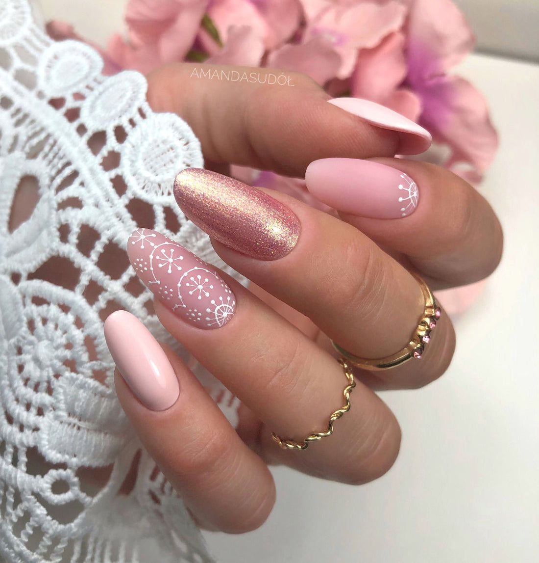 SEMILAC 574 Bride In Powder Pink Hybrid-Nagellack, 7 ml