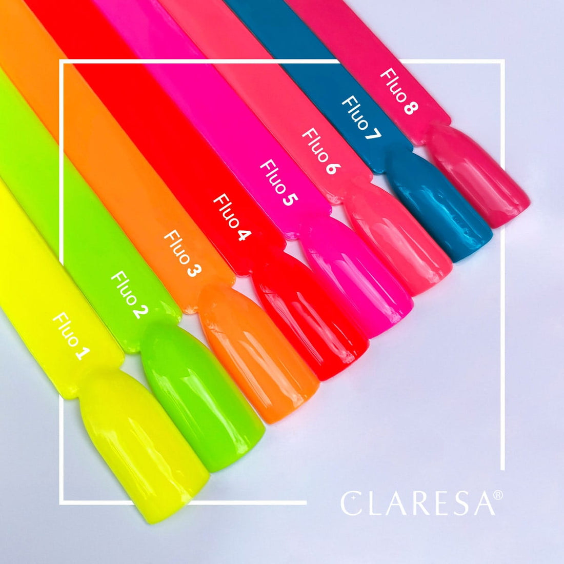 Claresa Hybrid Nagellack FLUO 8 neon pink