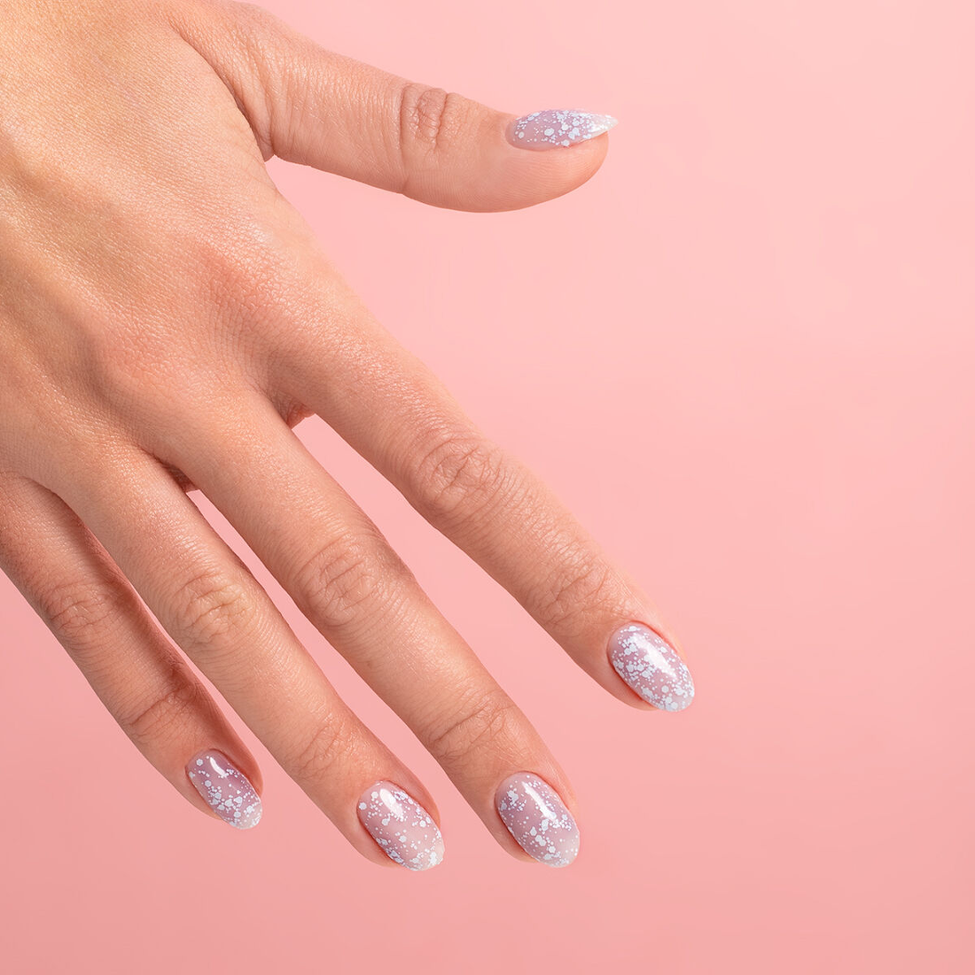 SEMILAC 493 Bubble Gum Hybrid-Nagellack, 7 ml, Crushed Ice-Effekt