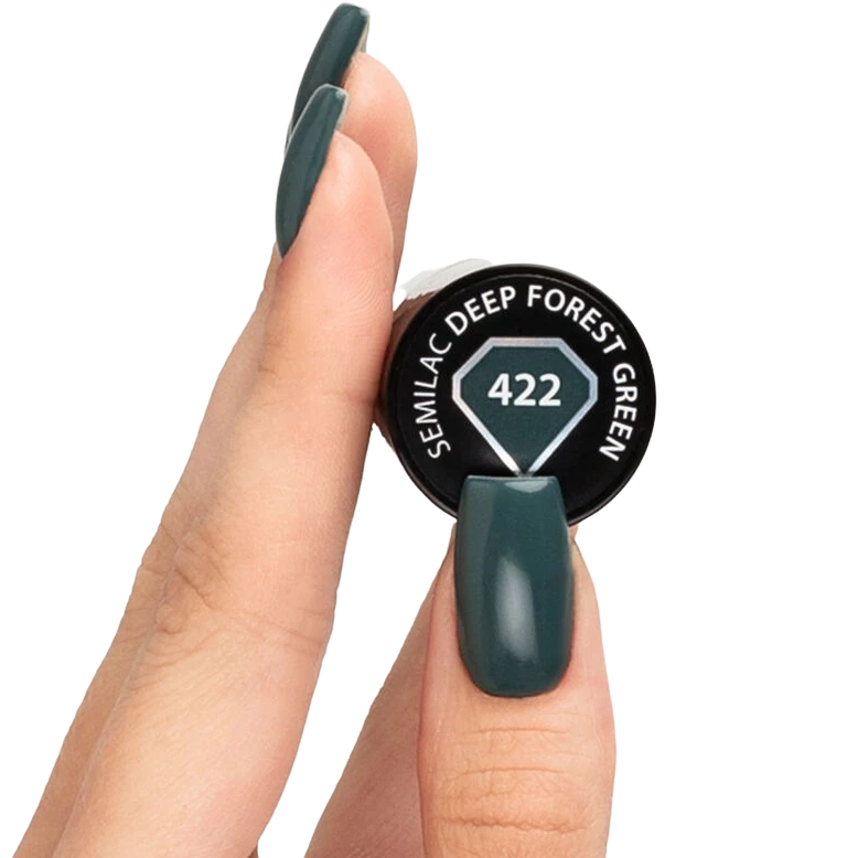 SEMILAC 422 Deep Forest Green Hybrid-Nagellack, 7 ml