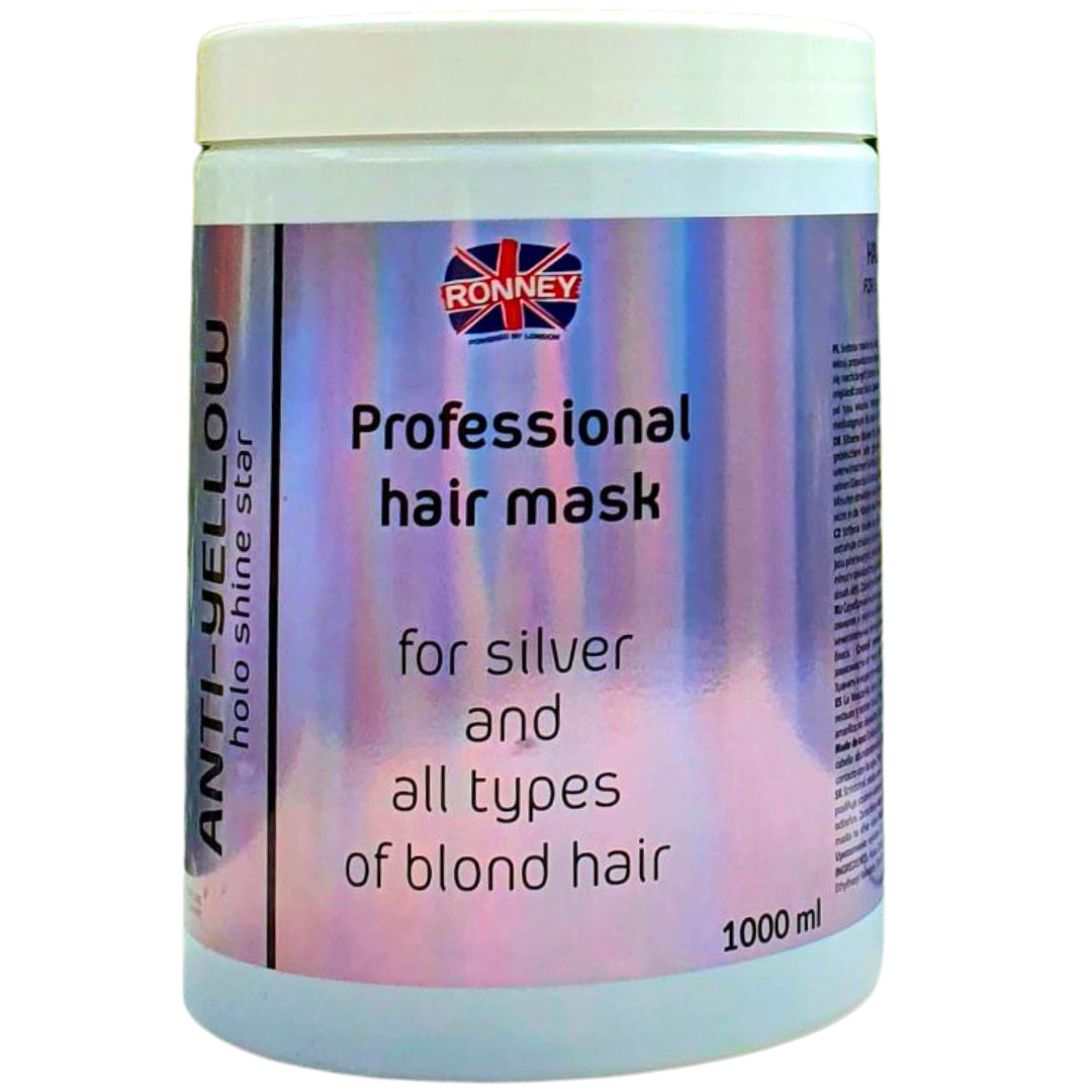 RONNEY Holo Shine NO YELLOW 1L Haarmaske beseitigt Gelbstich 1000ml