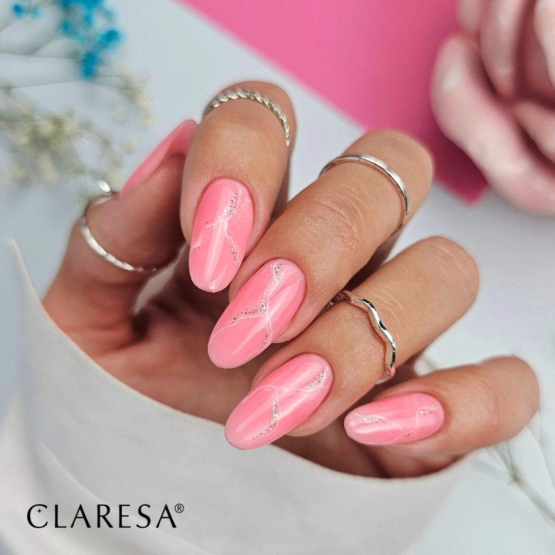 Claresa Nagelgel in der Flasche, Pinsel, Easy Gel mit Pfirsich-UV/LED-Pinsel, 5 g