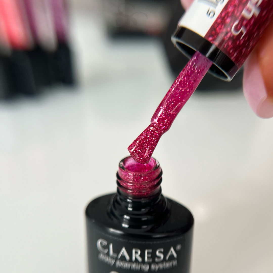 Claresa MAKE A WISH 5 Glitzer-Hybrid-Nagellack in Fuchsia