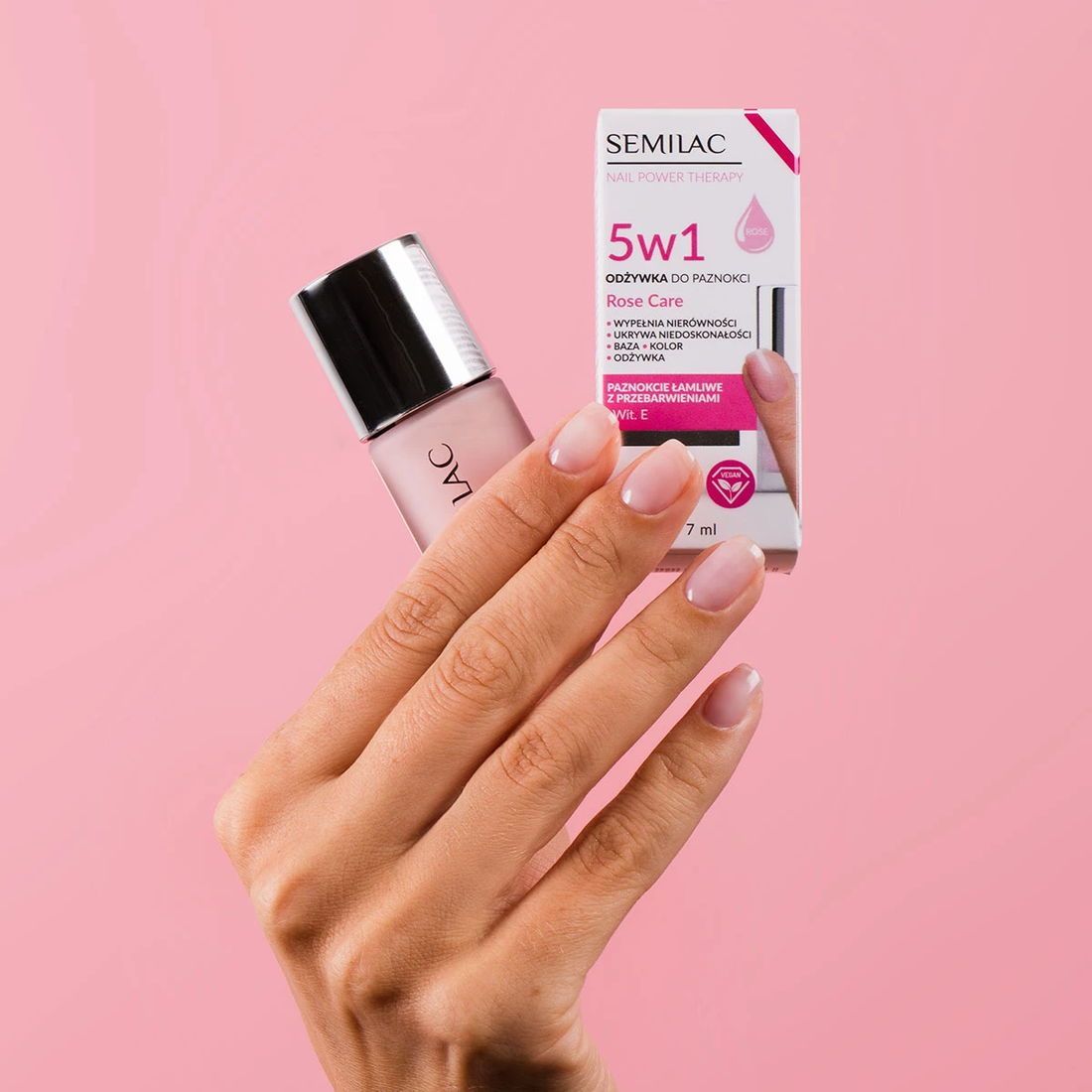 Semilac Nail Conditioner ROSE CARE 5in1 Nagelpower