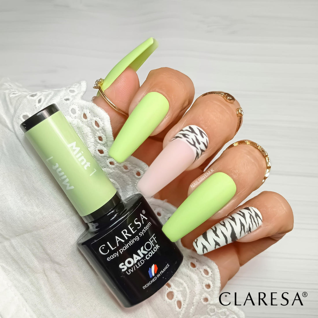 Claresa Hybrid Nagellack MINT 1 Pistaziengrün