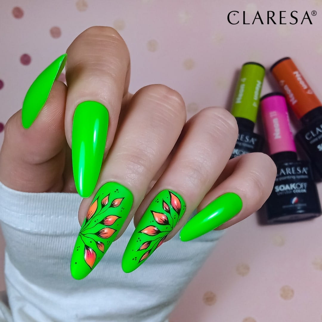 Claresa Hybrid Nagellack NEON 4 neongrün