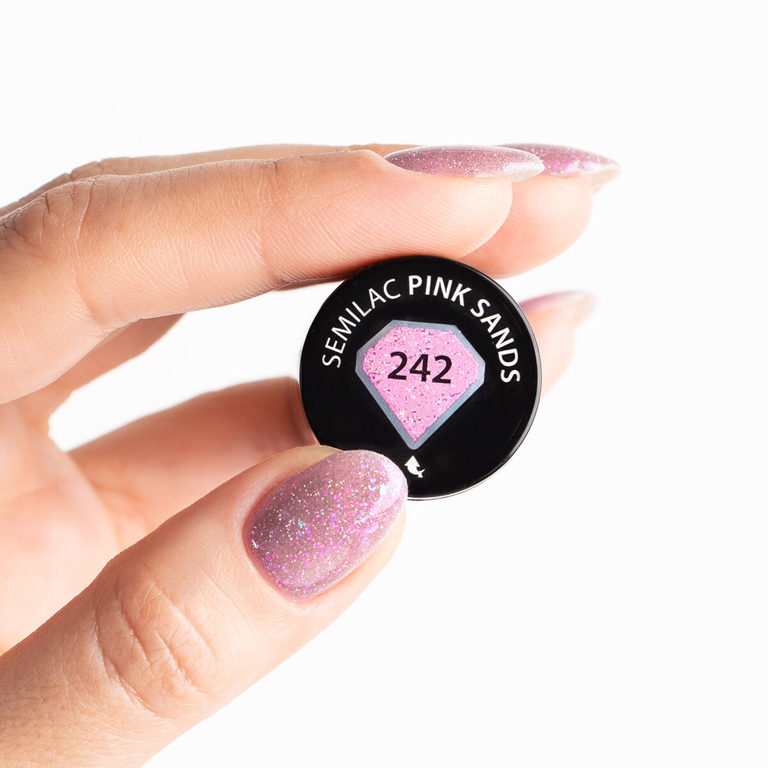 SEMILAC 242 Pink Sands Hybrid-Nagellack, 7 ml
