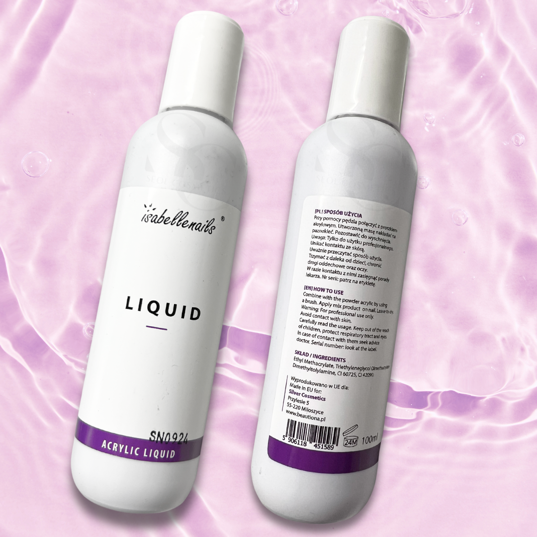 Isabellenails Liquid Acrylic Flüssigkeit für Acrylpulver Acrylpulver 100ml