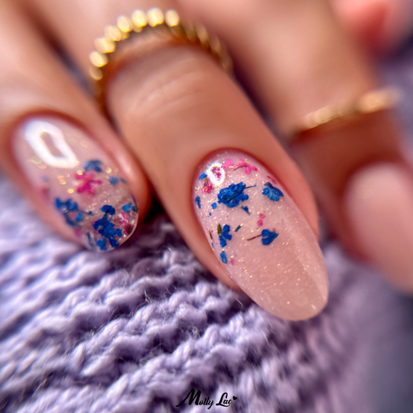MollyLac – Getrocknete Nagelblumen in Königsblau