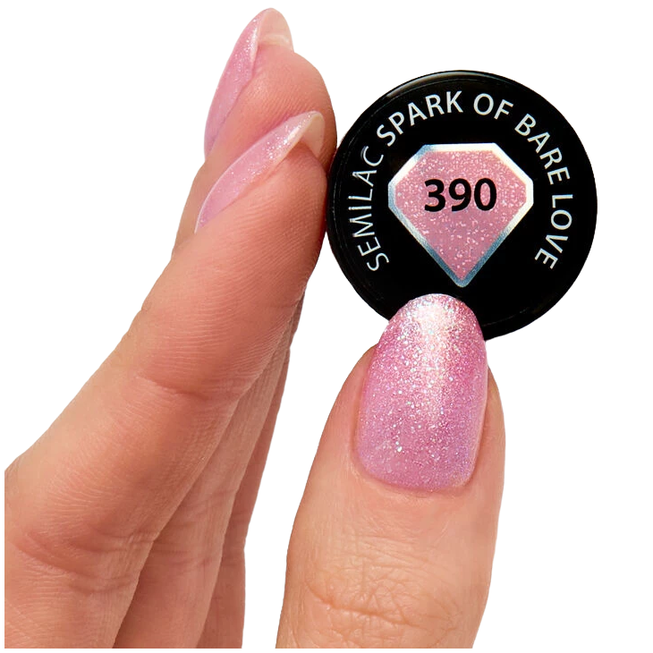 SEMILAC 390 Spark of Bare Love Hybrid-Nagellack, 7 ml