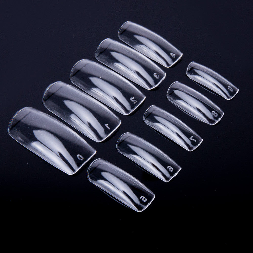 CLEAR Square Nail Tips 100 Stück TRANSPARENT in einer Kassette