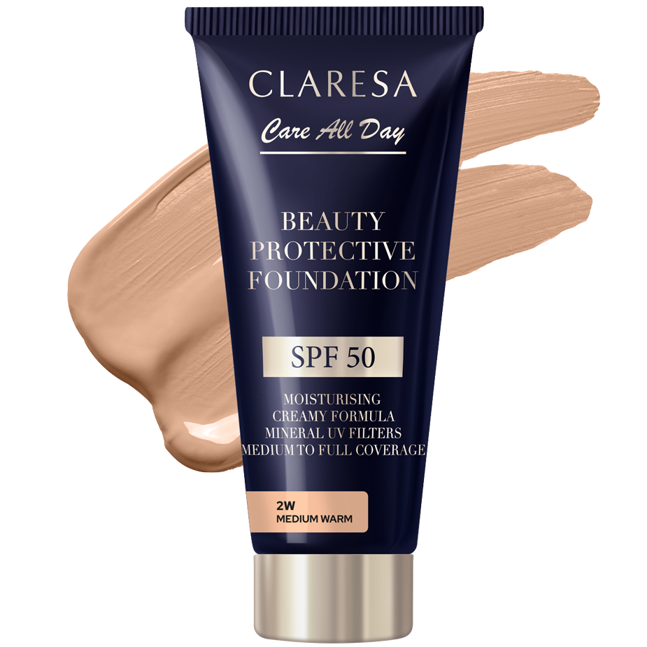 Claresa Care All Day Beauty Face Foundation LSF 50 2W Mittelwarm