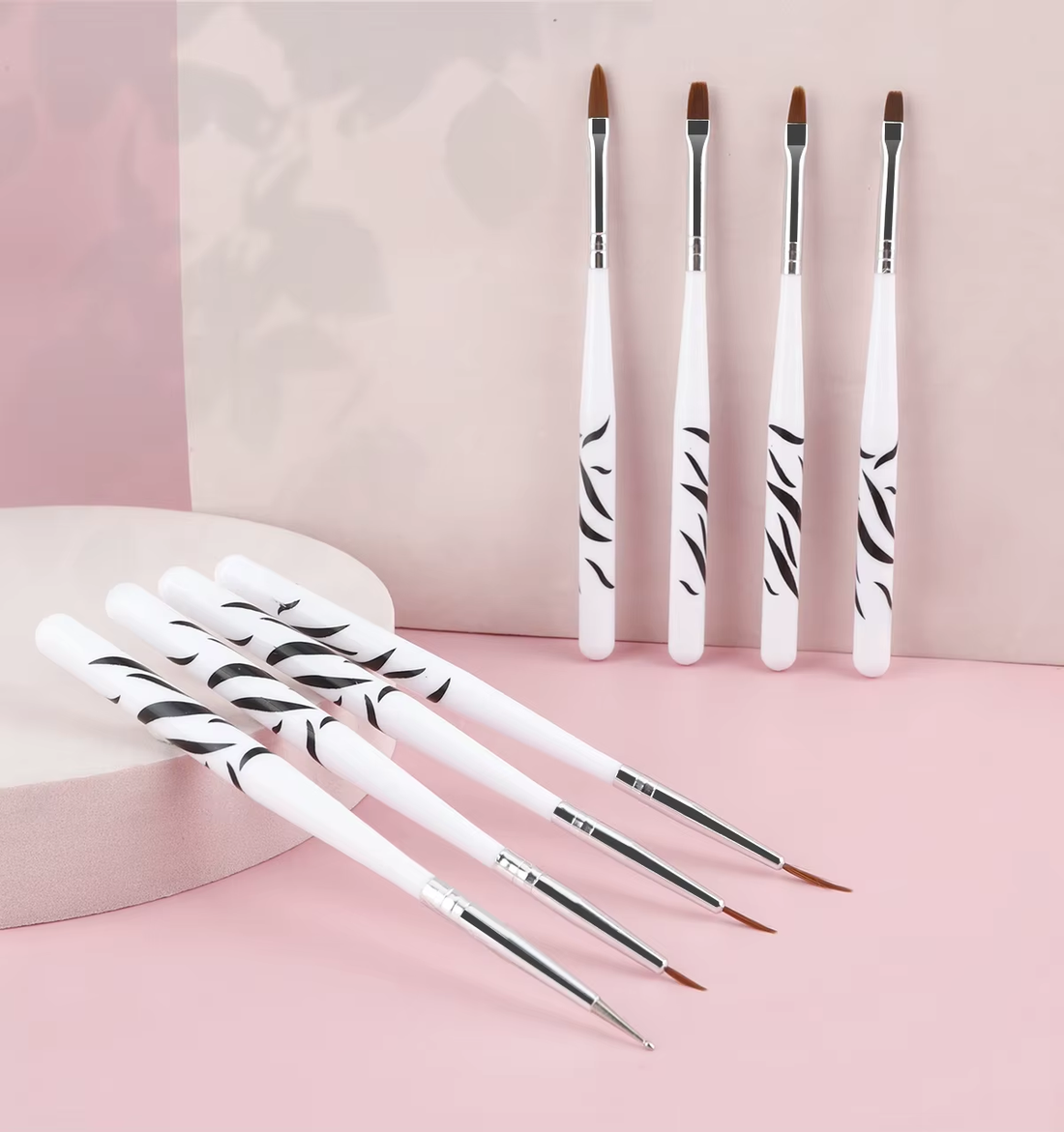 Pinselset für Gel-, Acryl- und Nageldekorationen ZEBRA 8-teiliges Set