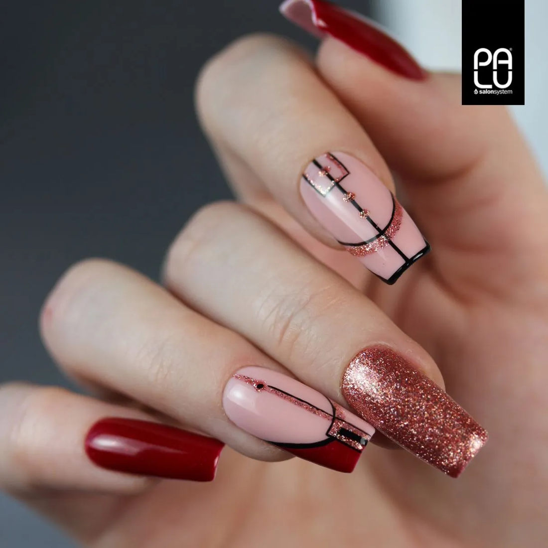 PALU Hybrid-Nagellack PO4 Porto, 11 g, Roségold, Valentinstag-Nagellack