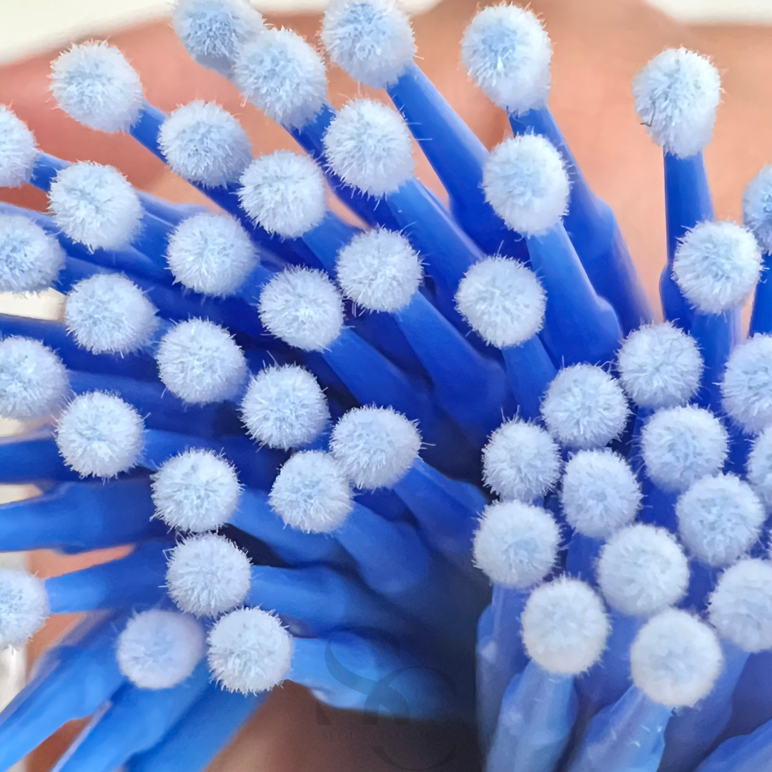 Micro fiberless applikatoren 100 stücke blau regelmäßige 2,5mm Seol Kosmetik wimpern verlängerung laminierung augenbraue styling henna
