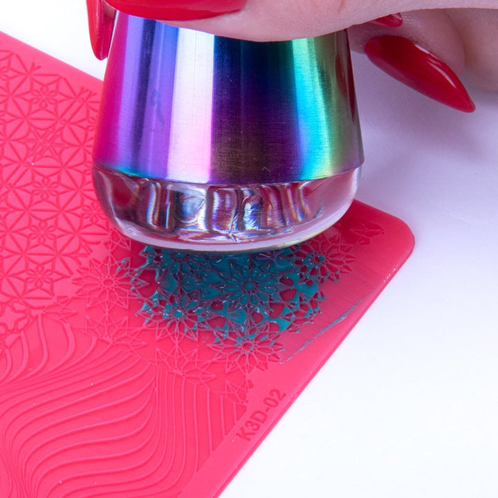 Silikon-Nagel-Kunst-Form, 3D-Pulver-Gel-Vorlage, Musterplatte