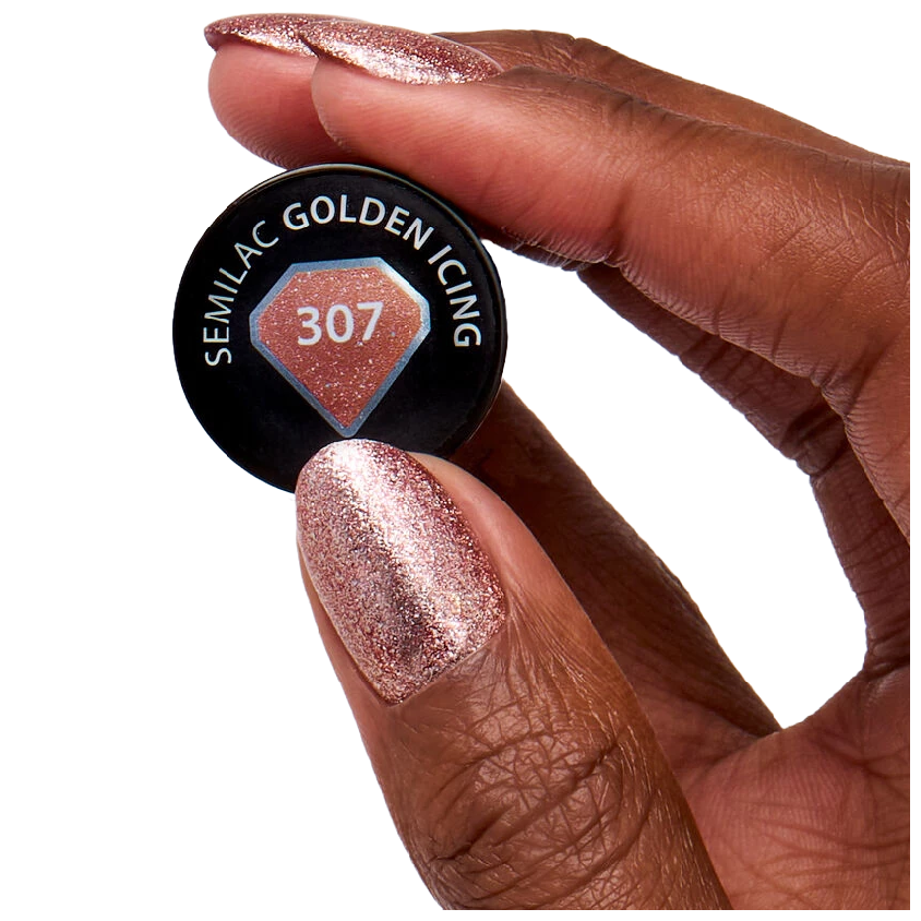 SEMILAC 307 GOLDEN ICING Hybrid-Nagellack 7ml
