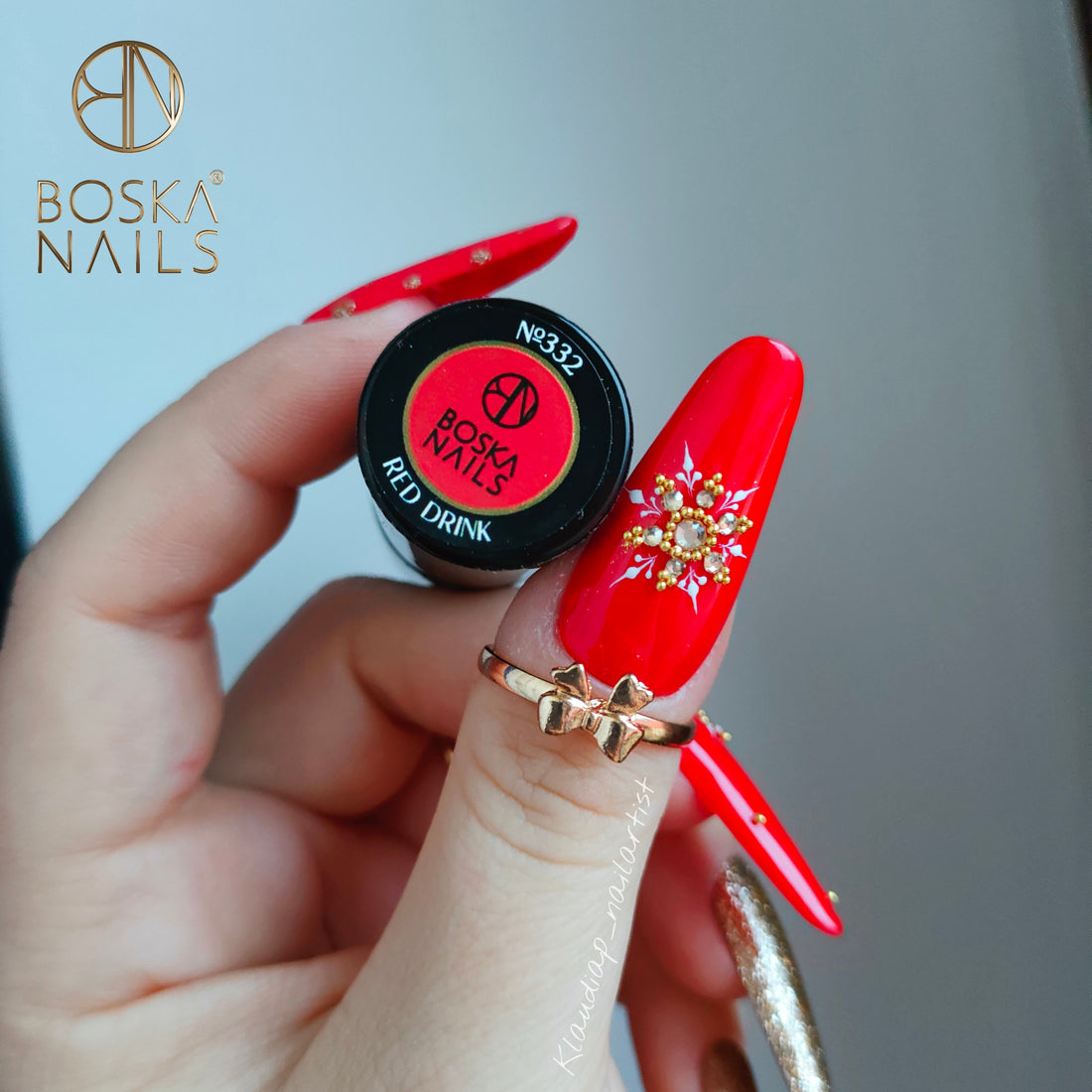 Boska Nails Hybrid Nagellack 332 Red Drink Divine Red 6ml