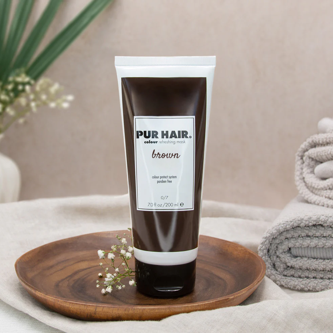 PUR HAIR Refreshing Mask Farberfrischende Haarmaske Braun 200ml
