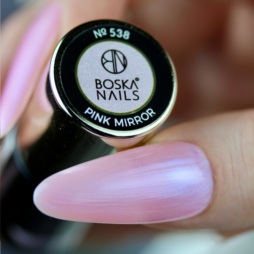 Boska Nails Hybrid-Nagellack 538 Pink Mirror Natural Look, 6 ml