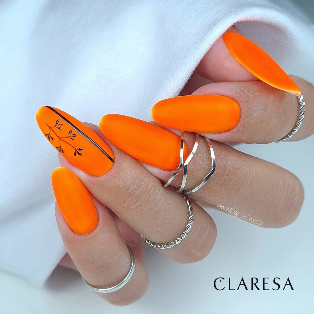 Claresa Hybrid Nagellack NEON 7 neonorange