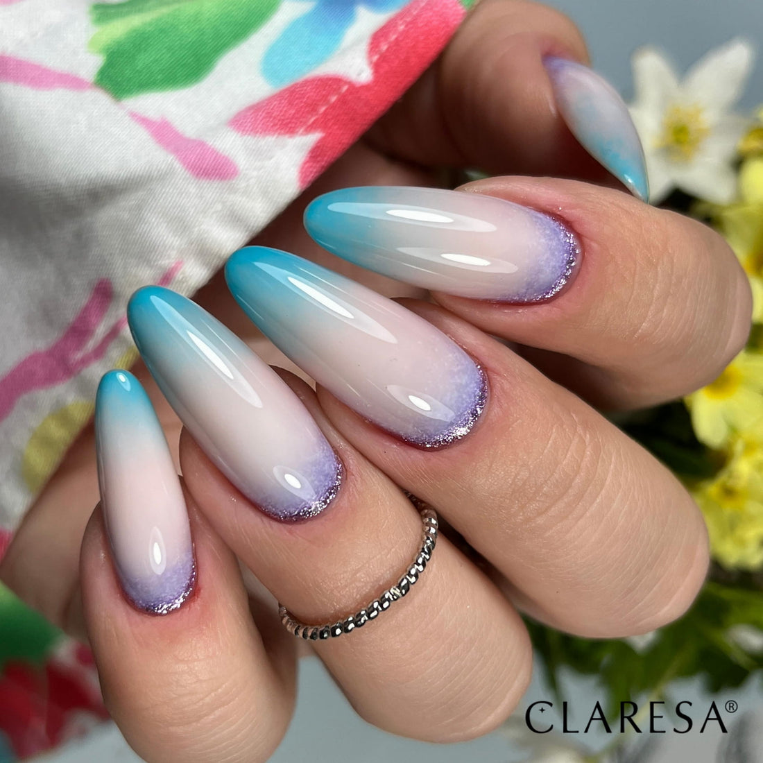 Claresa Hybrid Nagellack FLUO 7 Neon Blau Türkis