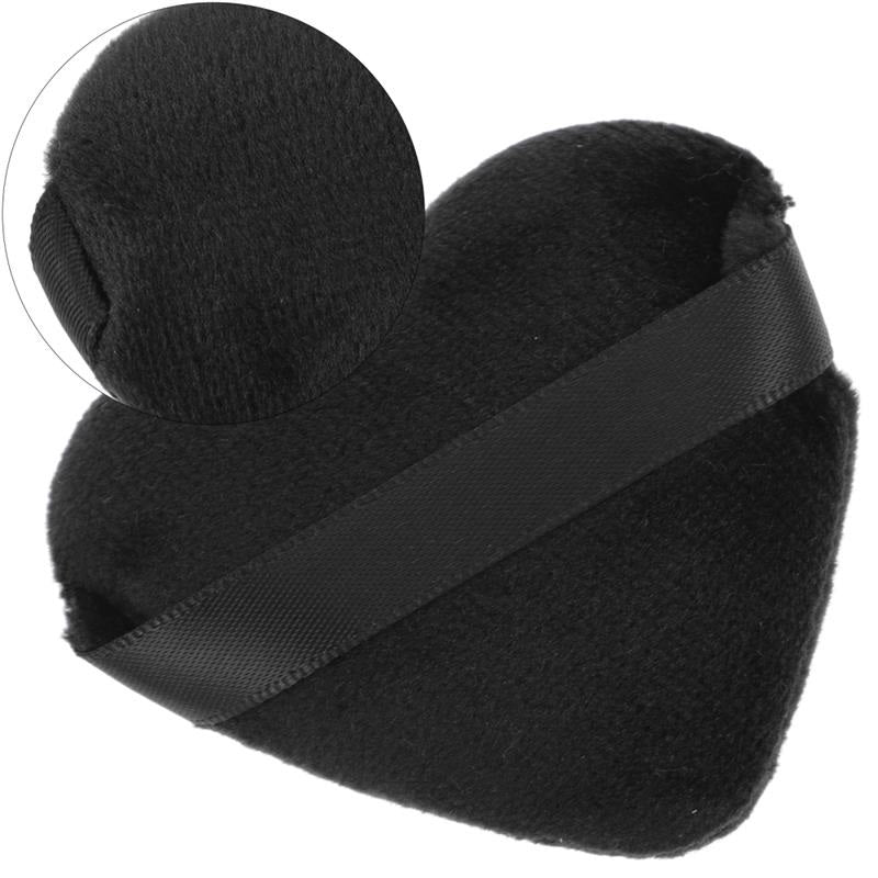 Lose puderquaste samt herz schwarz schwamm schwamm make-up