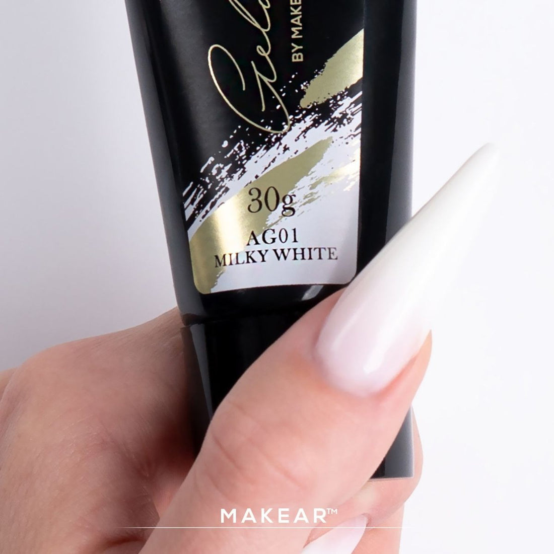 Makear AG01 Acrylgel Milky White Gelacryl milchig Aufbau-Nagelgel