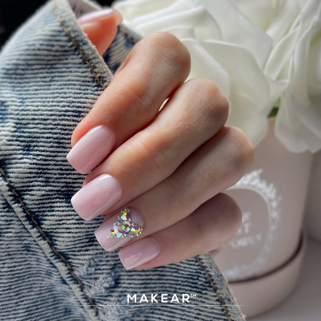 Makear Nude Rubber Base NRB05 Nude French Rubber Base für Nägel 8 ml