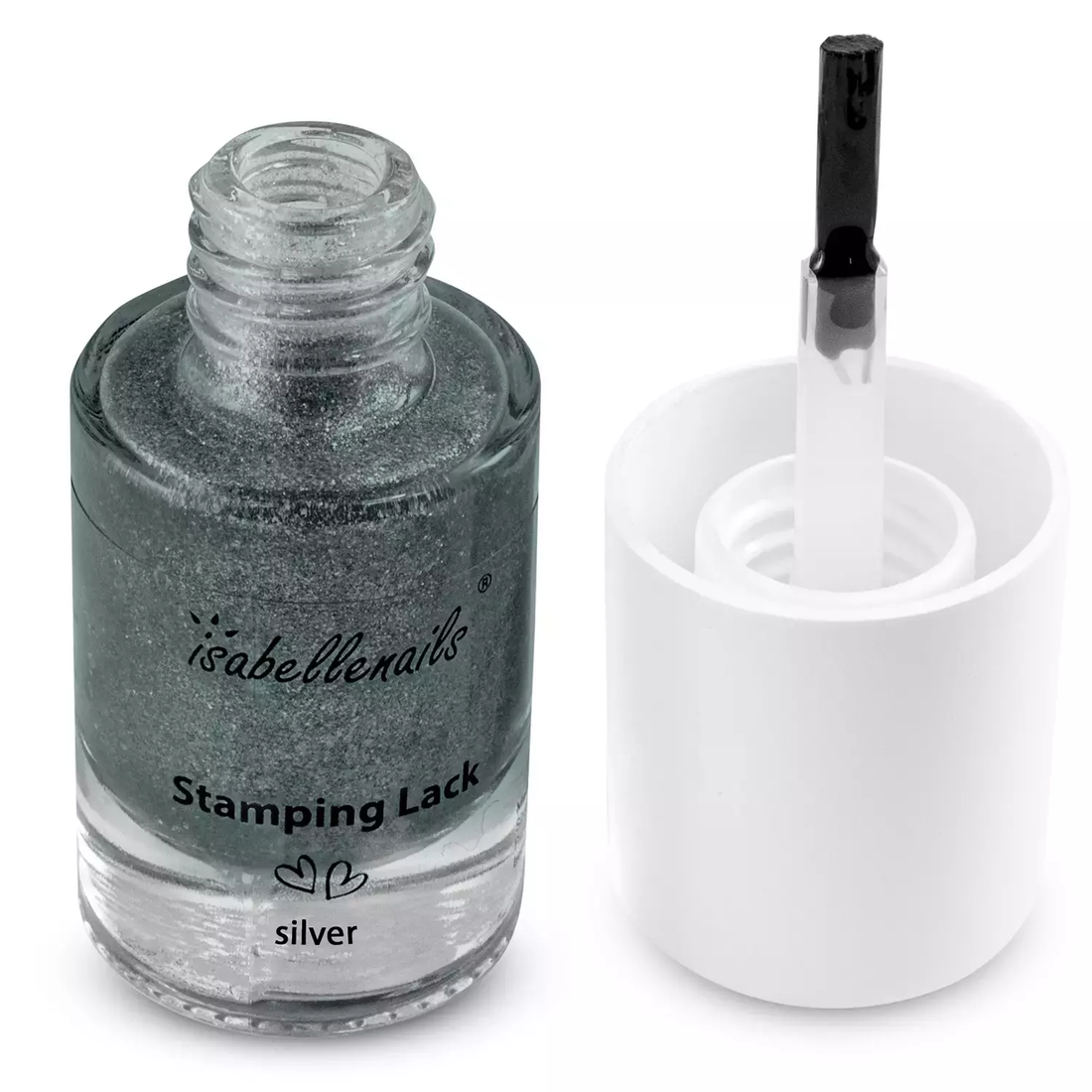 Isabellenails Stampinglack Silber 6ml