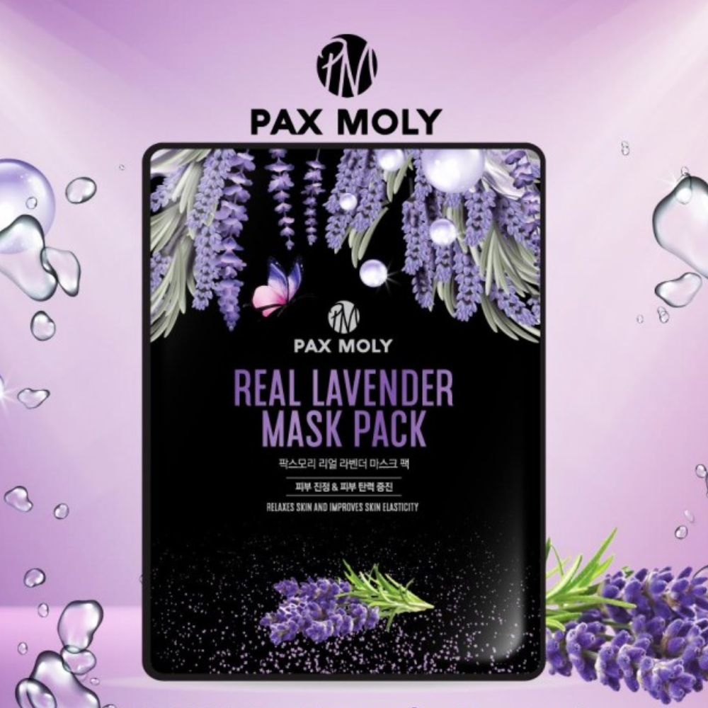 PAX MOLY Stärkende Tuchmaske Asiatische Lavendel-Gesichtsmaske