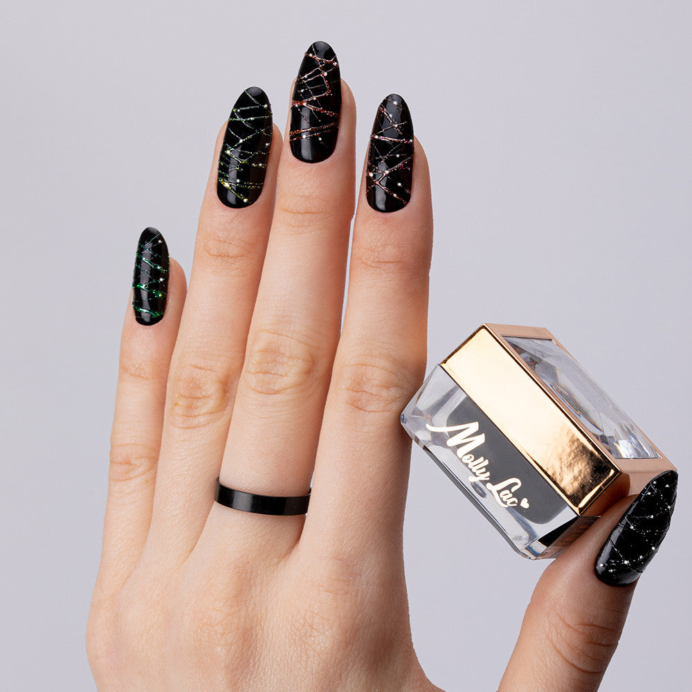 Nailart Gel Disco Flashing Vision Spider Gel MollyLac grüner Flash-Effekt