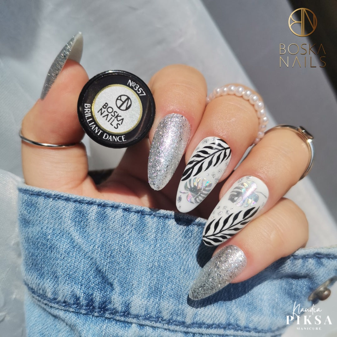 Boska Nails Hybrid Nagellack Silber Nr. 357 Brilliant Dance, 6 ml
